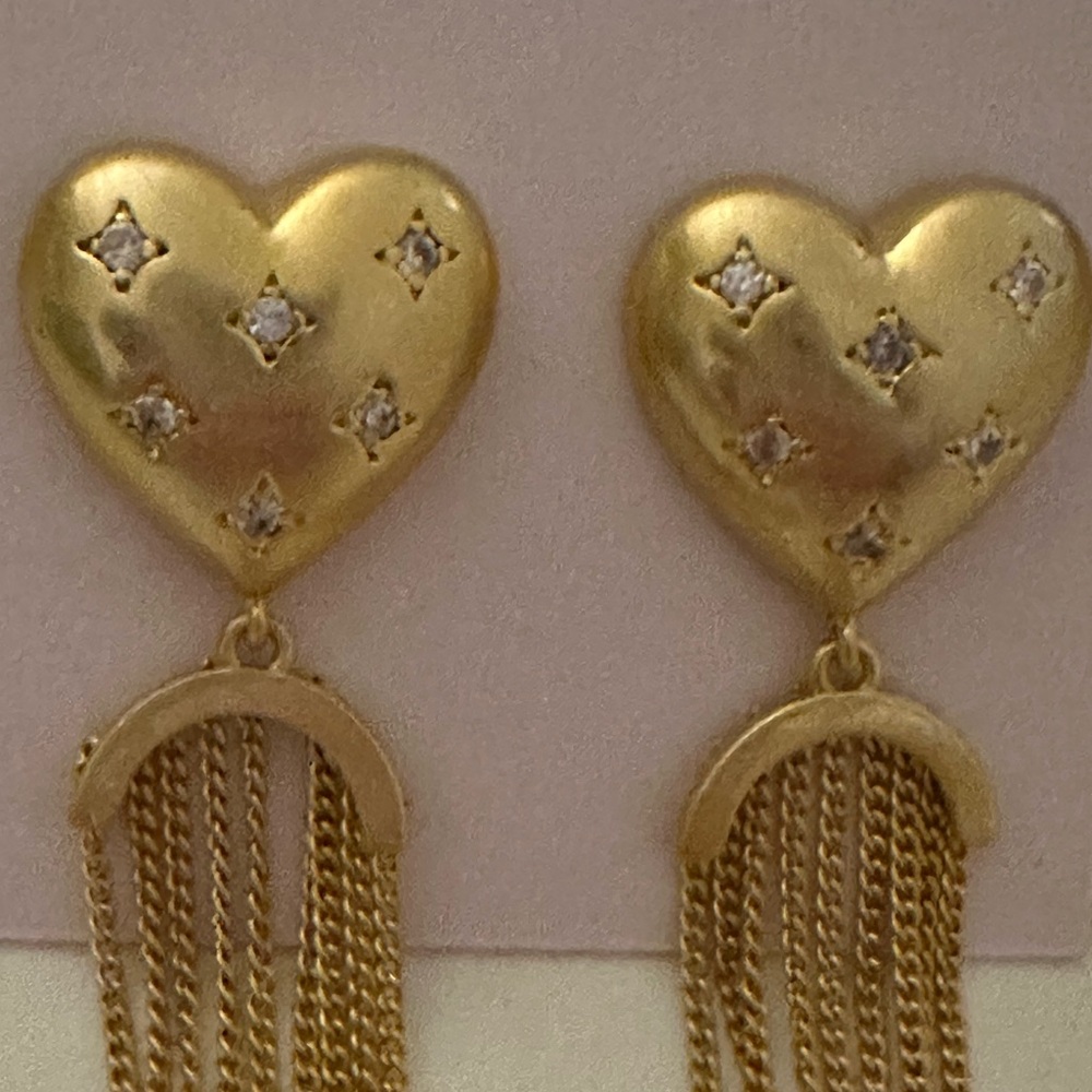 Kate spade heart tassel drop earrings - Picture 5 of 7